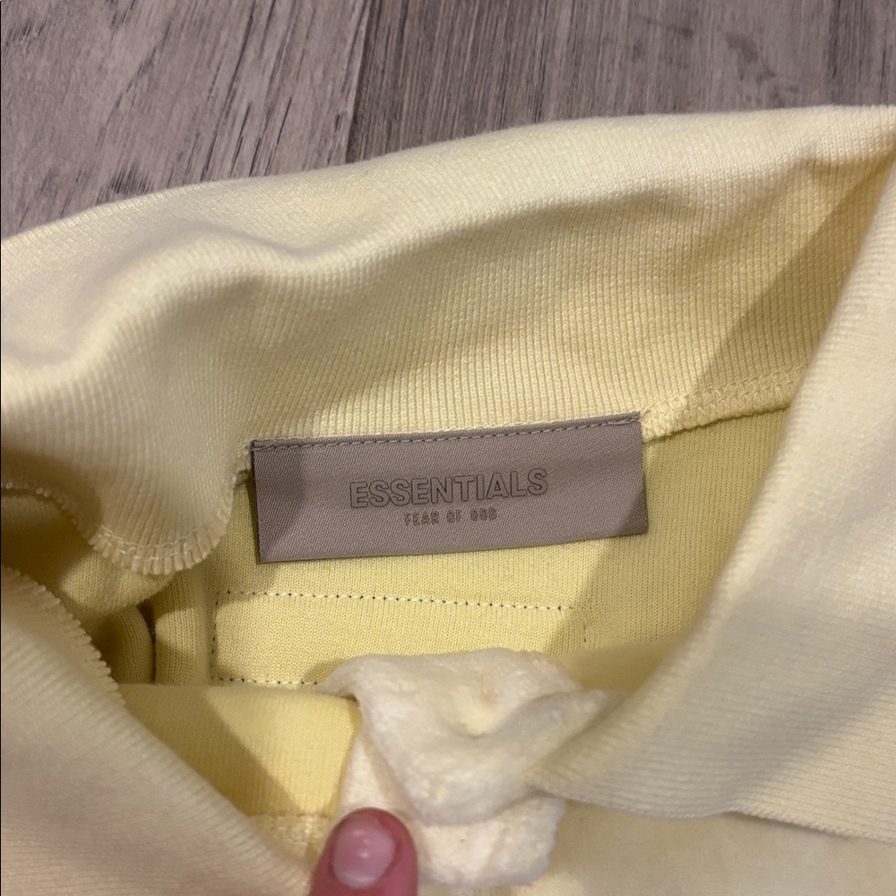 Essentials Light Yellow Collared Sweatshirt - Picture 2 of 5